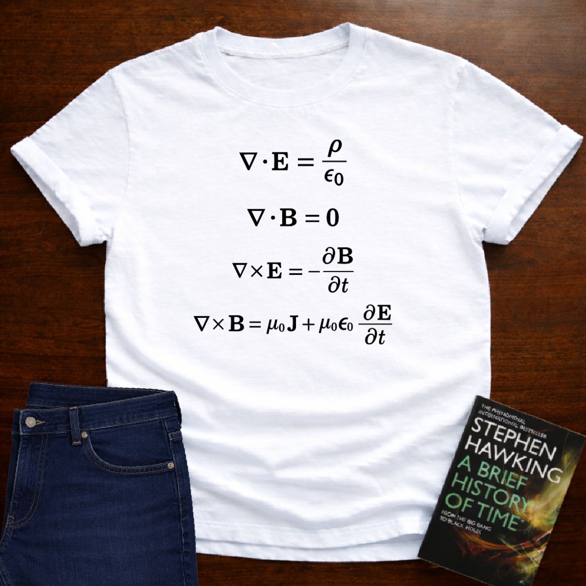 Maxwell's Equations - Premium Physics Tee – White