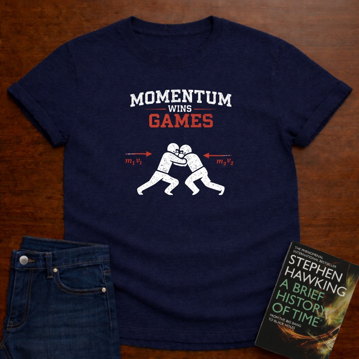 MOMENTUM WINS GAMES T-SHIRT – Navy