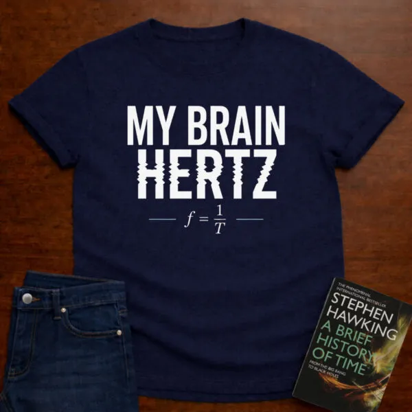 My Brain Hertz. T-Shirt in Navy