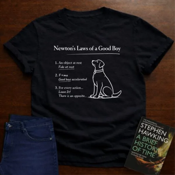 Newton's Laws Of A Good Boy T-Shirt in Black