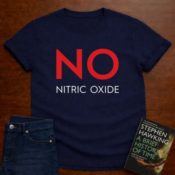 'NO' Nitric Oxide - An Ultimate Tee for Chemistry Lovers in Navy
