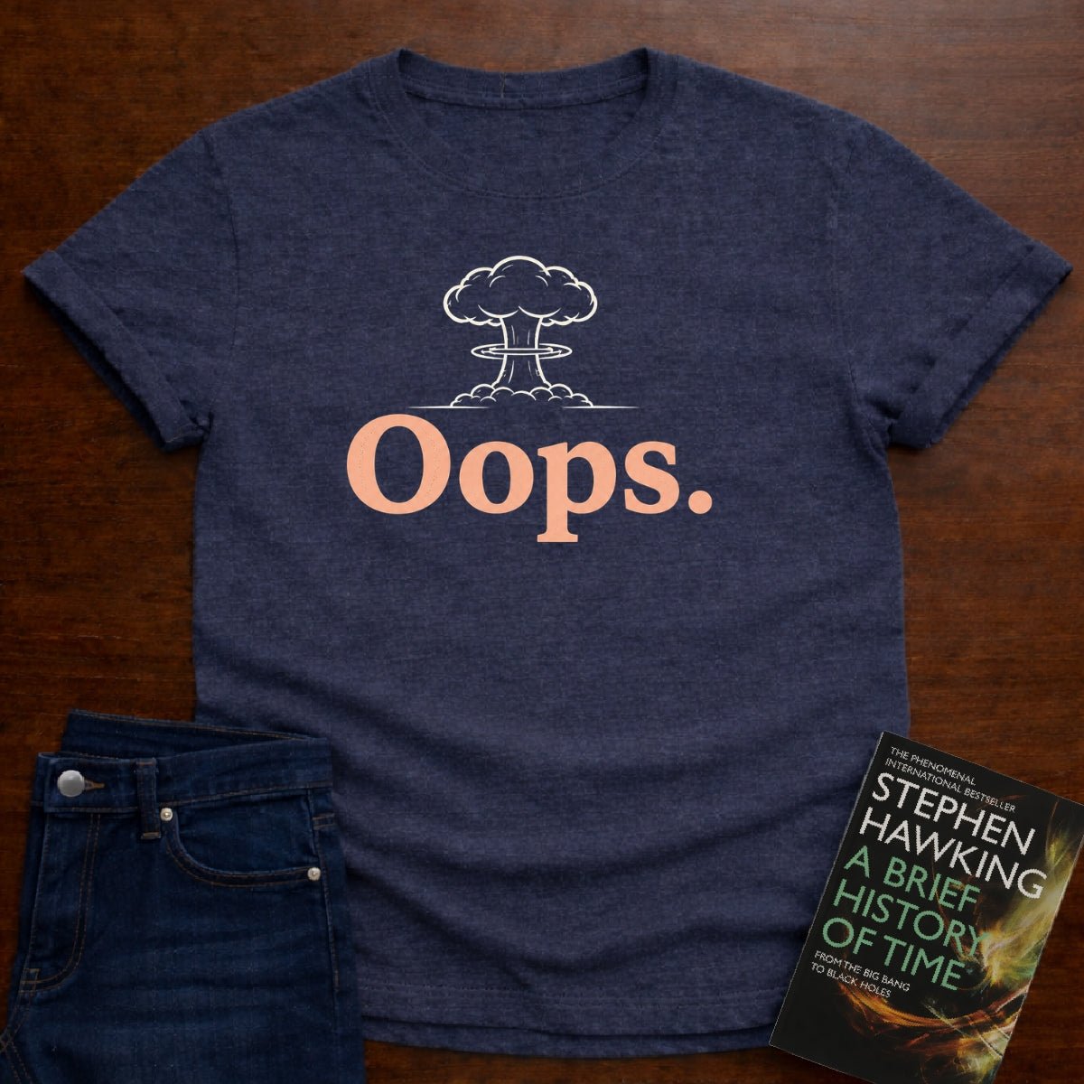 Oops. T-SHIRT – Heather Navy