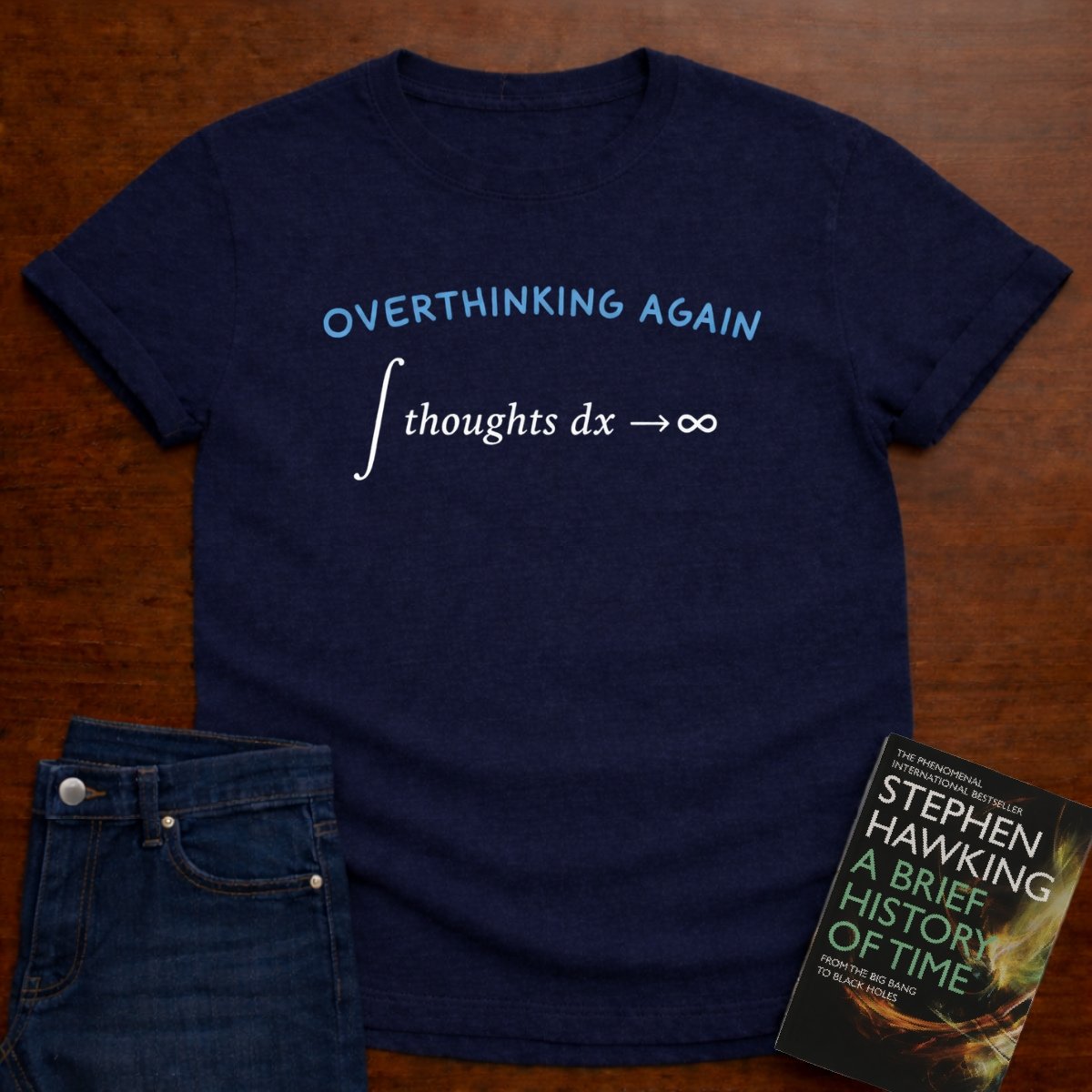 OVERTHINKING AGAIN. T-SHIRT – Navy