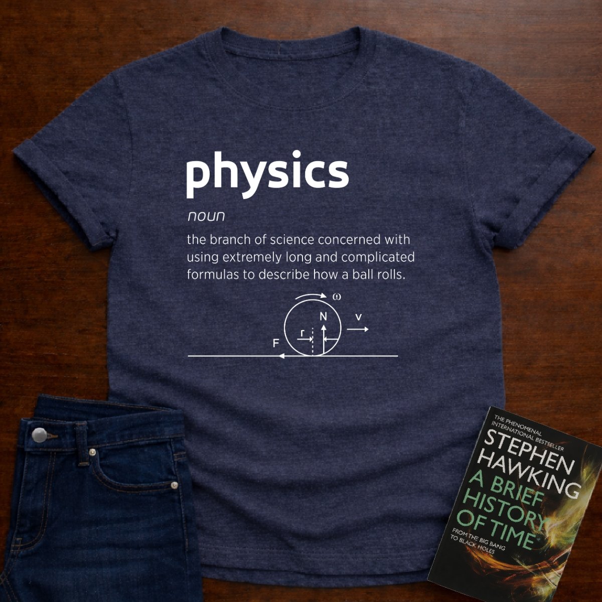 PHYSICS, DEFINED T-SHIRT – Heather Navy