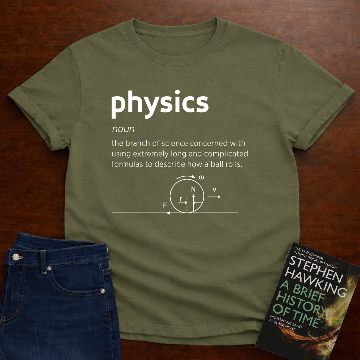 PHYSICS, DEFINED T-SHIRT – Military Green
