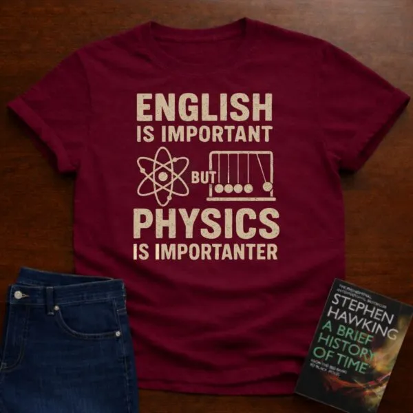 Physics is Importanter - Premium Physics Shirt in Cardinal Red