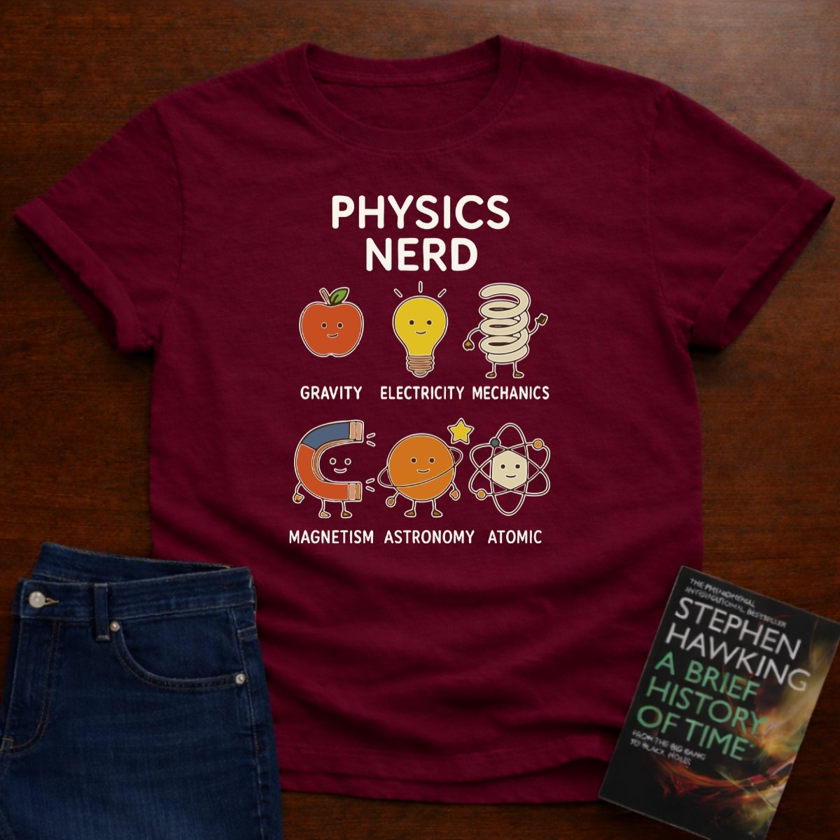 Physics Nerd - Premium Physics Tee – Cardinal Red