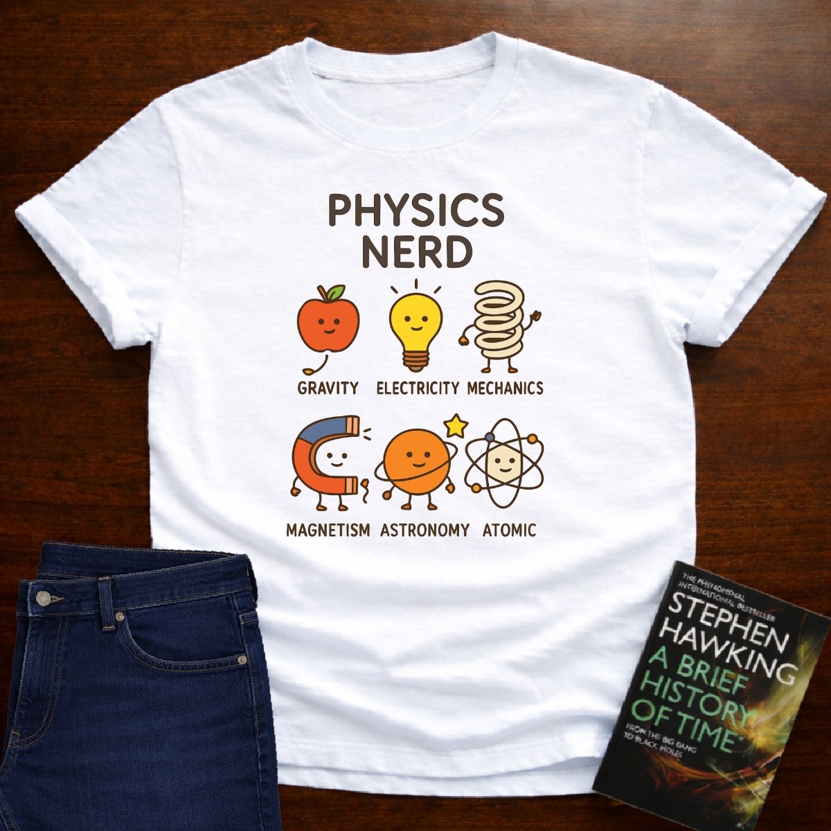 Physics Nerd - Premium Physics Tee – White