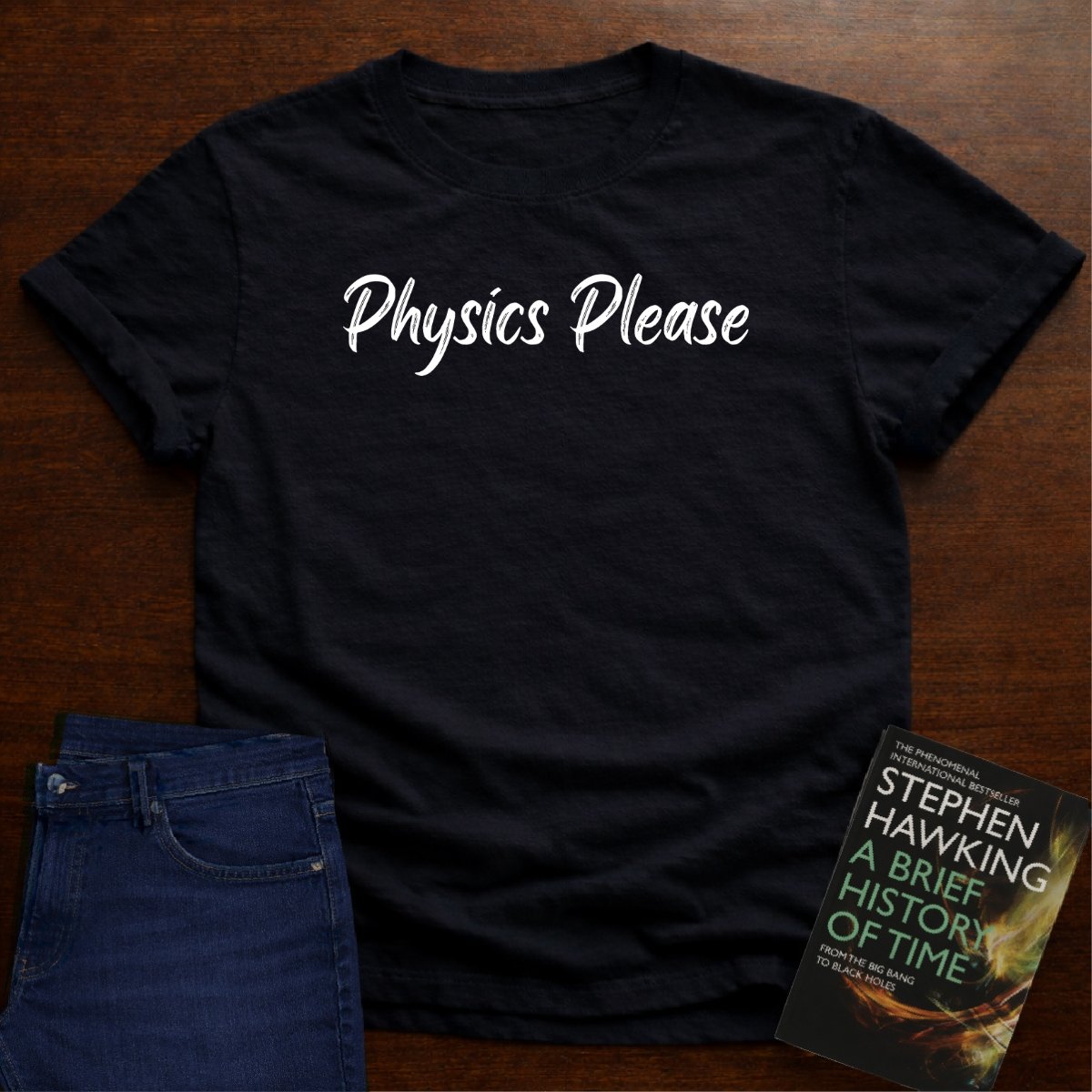 "Physics Please" - Premium Physics Shirt – Black