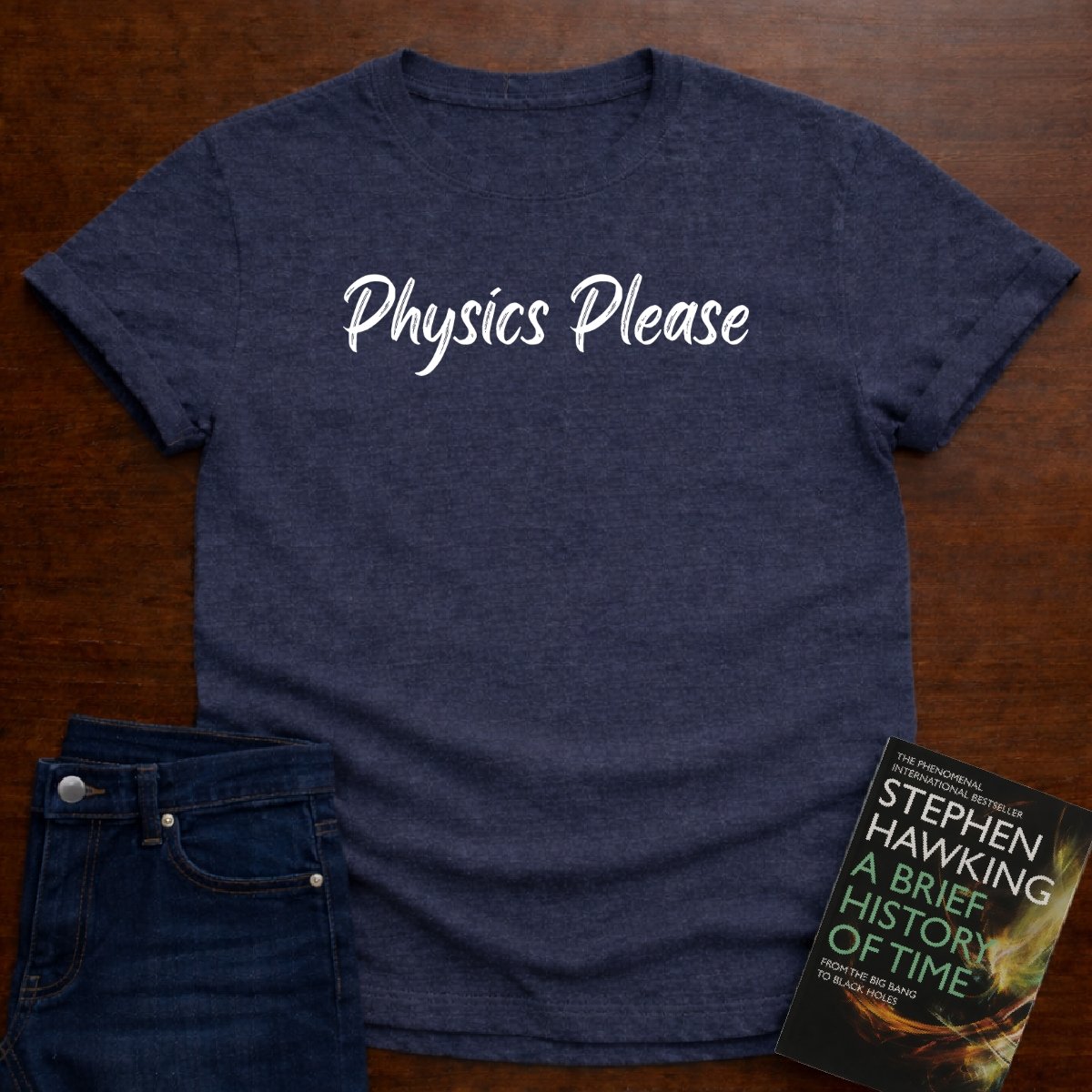 "Physics Please" - Premium Physics Shirt – Heather Navy