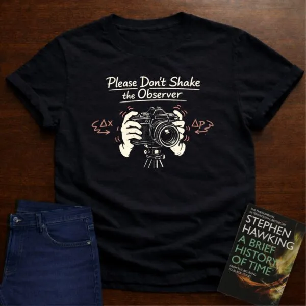 Please Don't Shake The Observer T-Shirt in Black