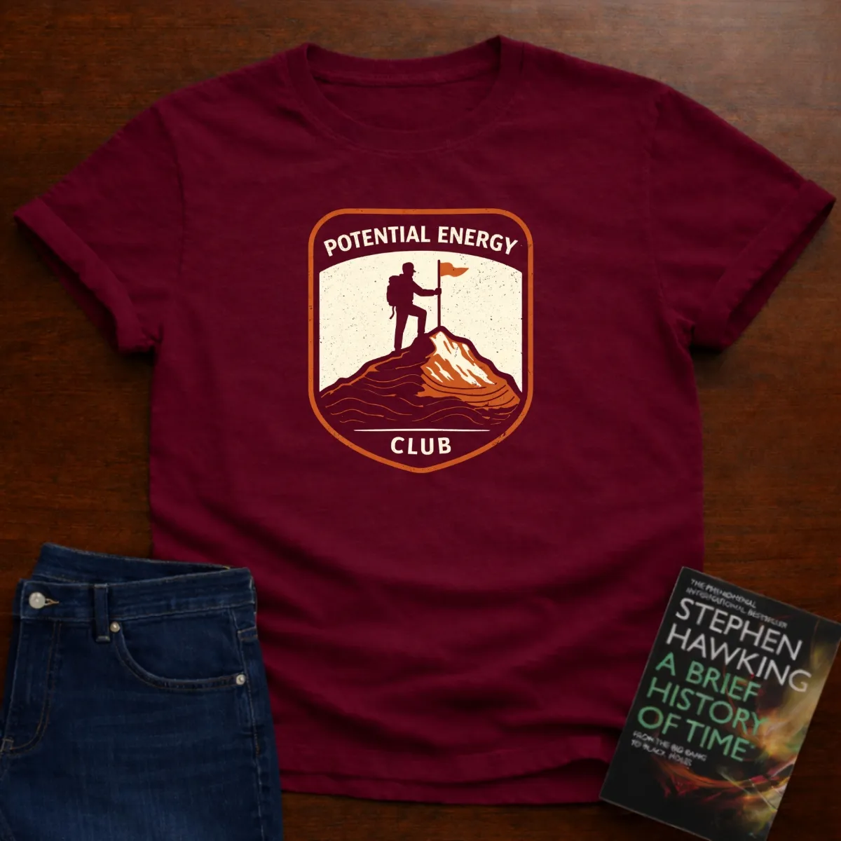 Potential Energy Club T-Shirt in Cardinal Red
