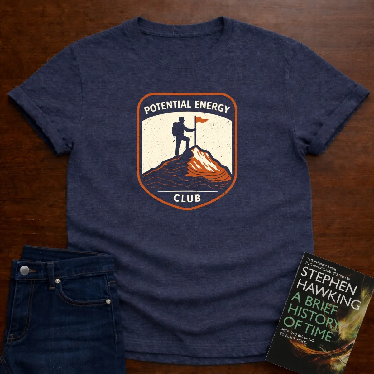 Potential Energy Club T-Shirt in Heather Navy
