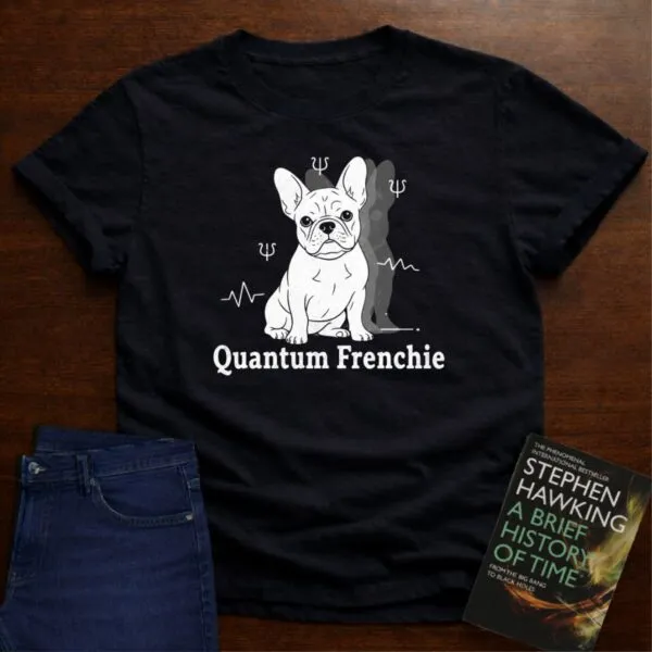 Quantum Frenchie T-Shirt in Black