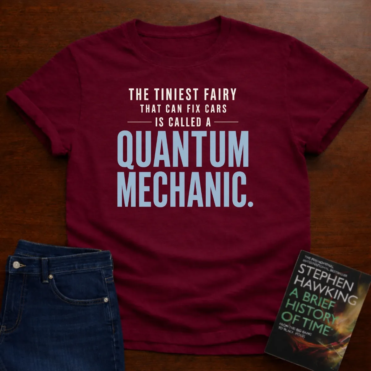 Quantum Mechanic Definition. T-Shirt in Cardinal Red