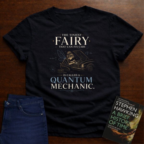 QUANTUM MECHANIC FAIRY. T-SHIRT – Black