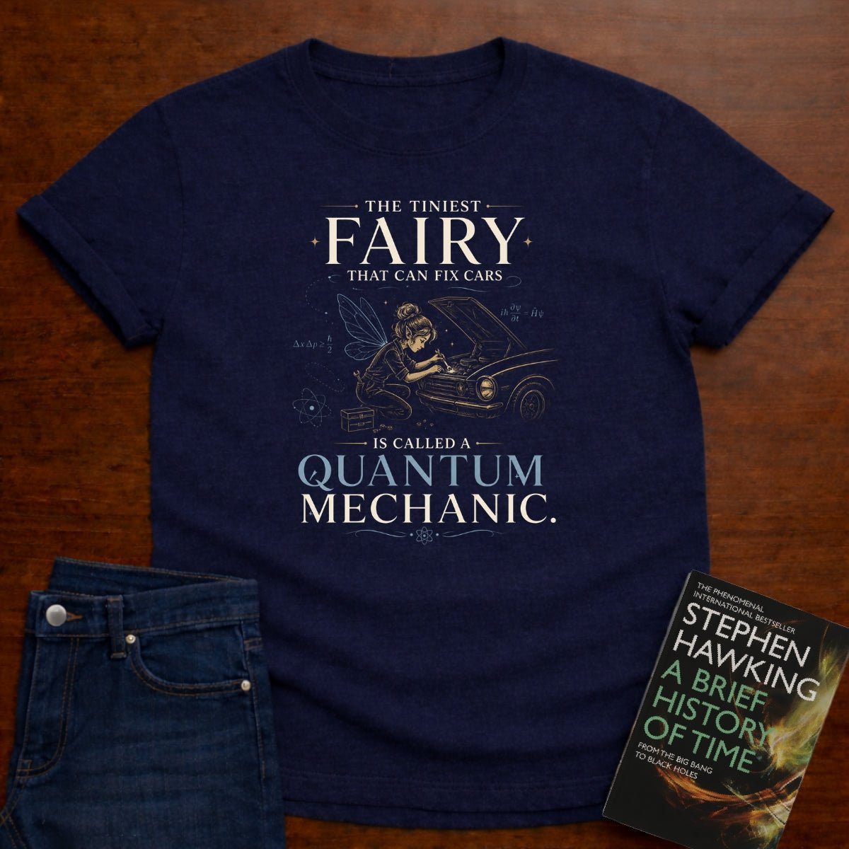 QUANTUM MECHANIC FAIRY. T-SHIRT – Navy