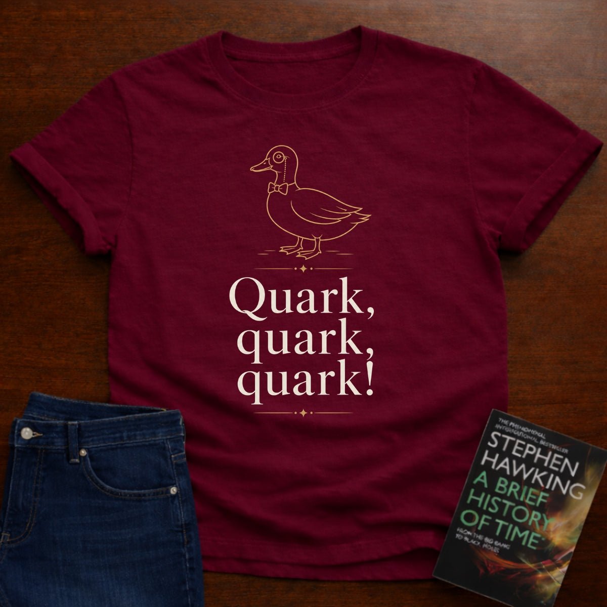 Quark, quark, quark!. T-SHIRT – Cardinal Red