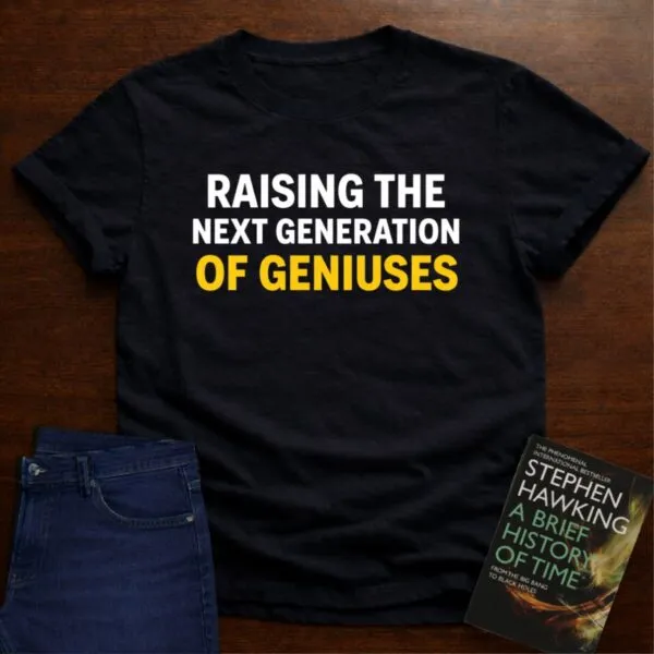 Raising The Next Generation Of Geniuses T-Shirt in Black