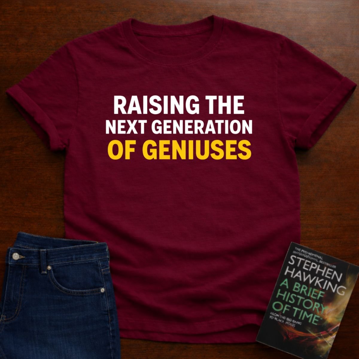 RAISING THE NEXT GENERATION OF GENIUSES T-SHIRT – Cardinal Red