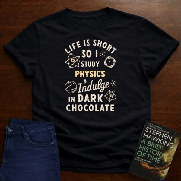 So I Study Physics And Indulge In Dark Chocolate T-Shirt in Black