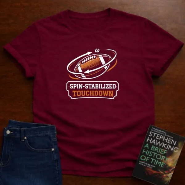 Spin-Stabilized Touchdown T-Shirt in Cardinal Red