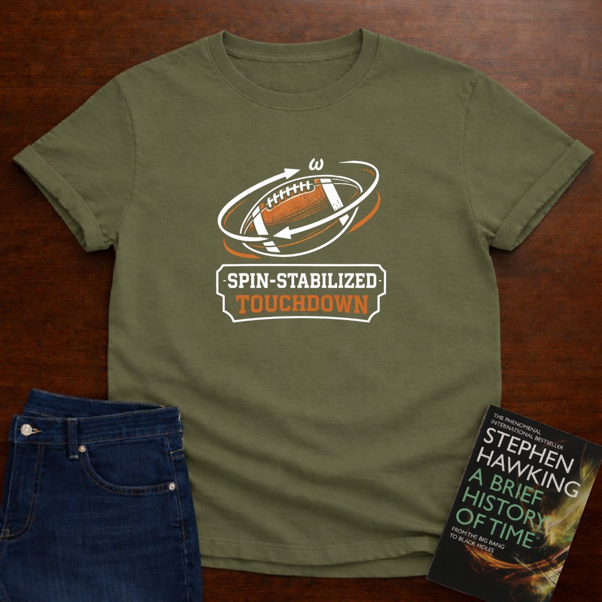 SPIN-STABILIZED TOUCHDOWN T-SHIRT – Military Green