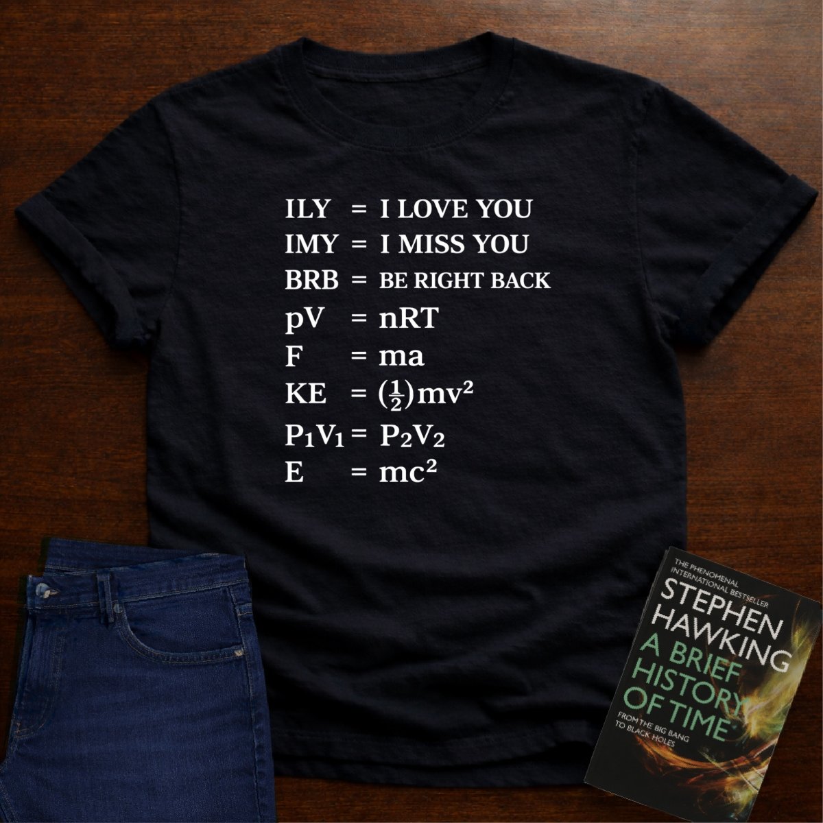 TEXTING PHYSICS T-SHIRT – Black