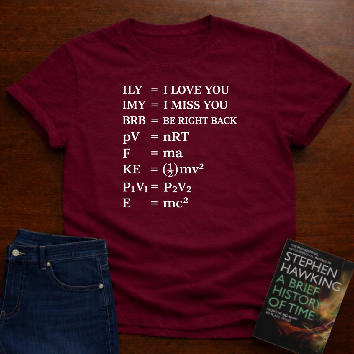 TEXTING PHYSICS T-SHIRT – Cardinal Red