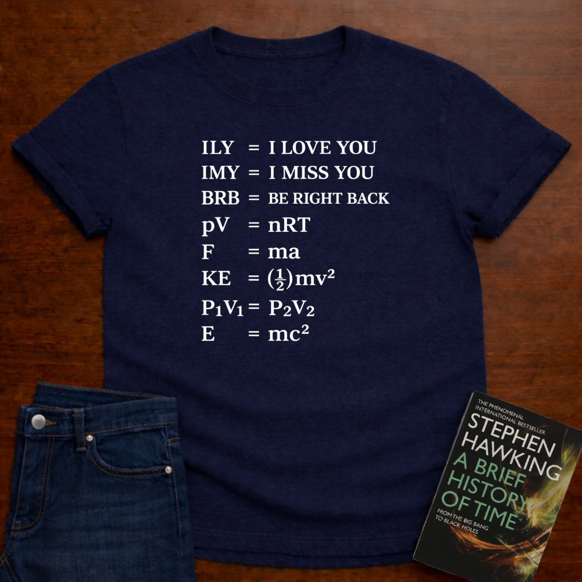 TEXTING PHYSICS T-SHIRT – Navy