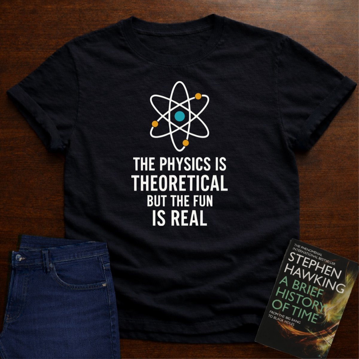 "The Fun is Real" The Ultimate Tee for Physics Lovers 🧪⚡ – Black