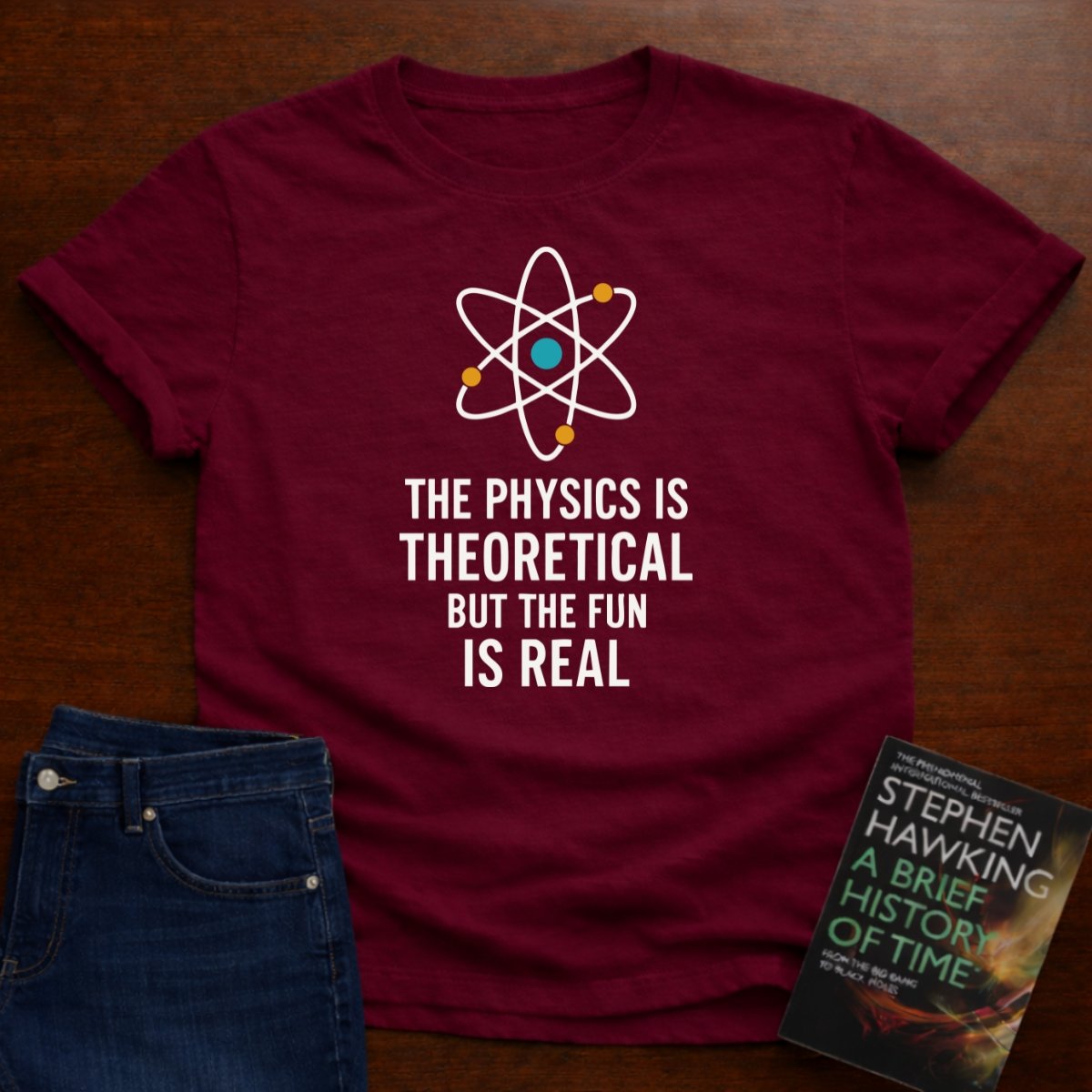 "The Fun is Real" The Ultimate Tee for Physics Lovers 🧪⚡ – Cardinal Red