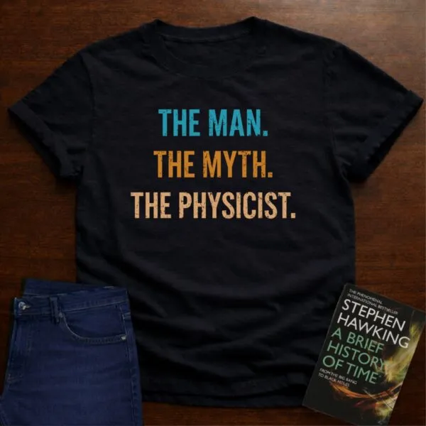 "The Man, The Myth, The Physicist" The Ultimate Tee for Physics Lovers in Black