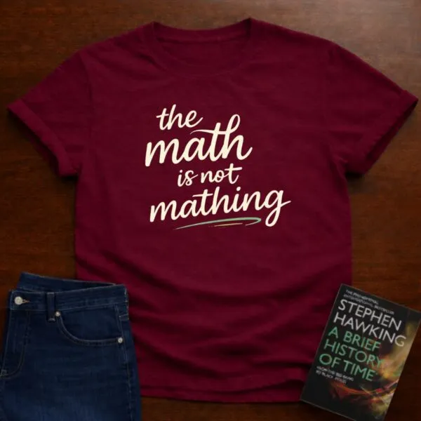 The Math Is Not Mathing. T-Shirt in Cardinal Red