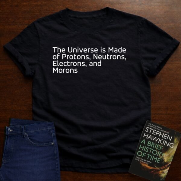 "The Universe is Made of" black Unisex Softstyle Tee – Black
