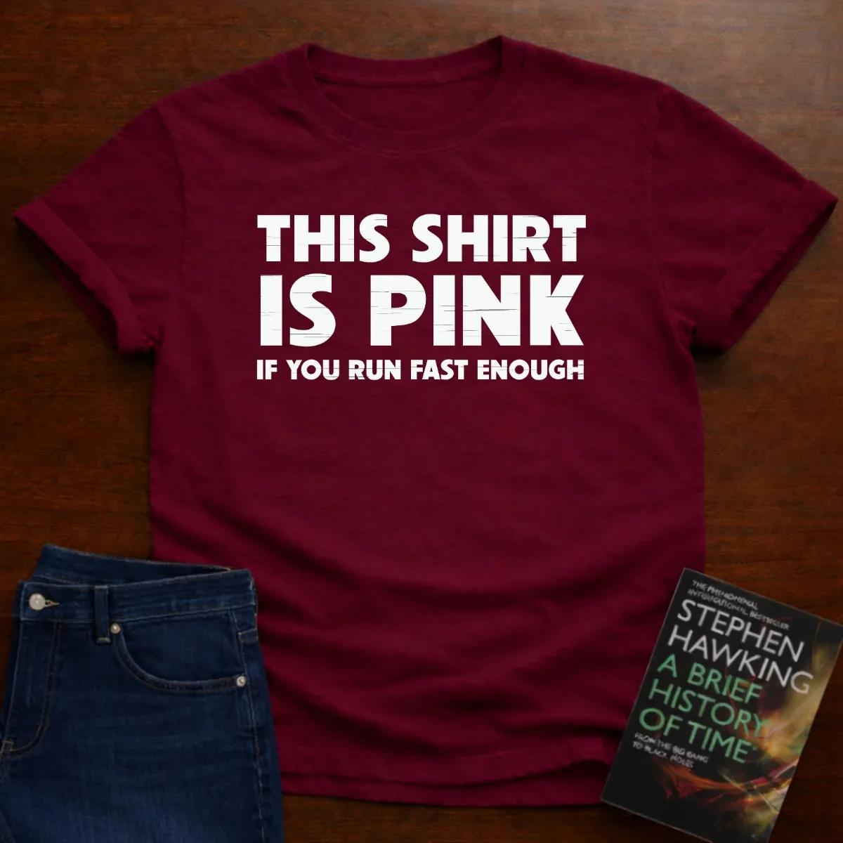 "This Shirt is Pink" The Ultimate Tee for Physics Lovers in Cardinal Red