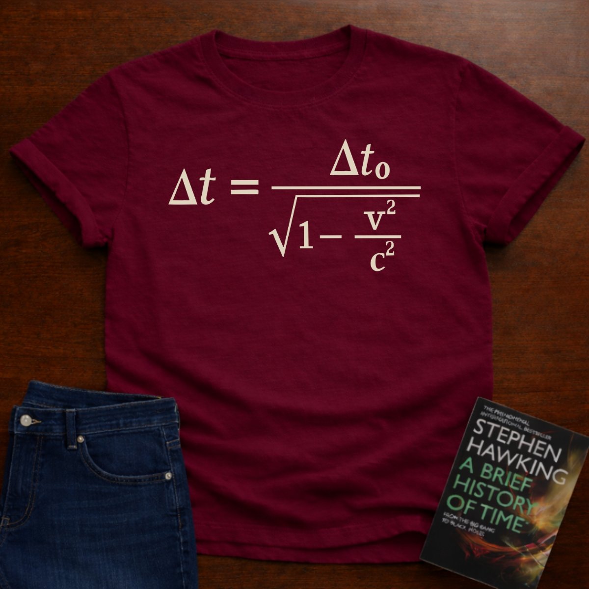Time-Dilation Formula - Premium Physics Tee – Cardinal Red