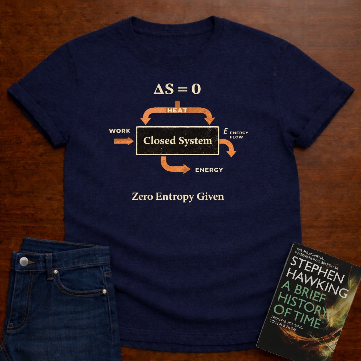 ZERO ENTROPY GIVEN. T-SHIRT – Navy